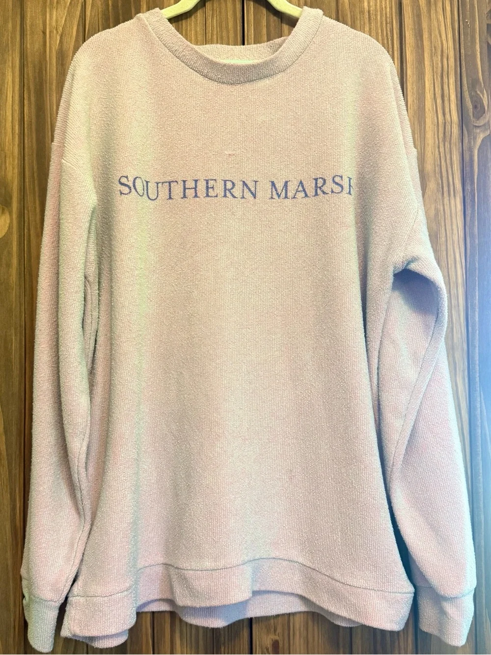 Southern Marsh Sunday Morning Sweater Pullover Cream Oversized Cozy Size M